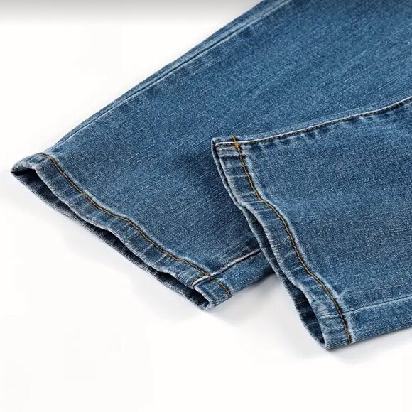 High Waisted Distressed Denim Jeans with Pink Patches, New XXL (14) - Picture 13 of 14